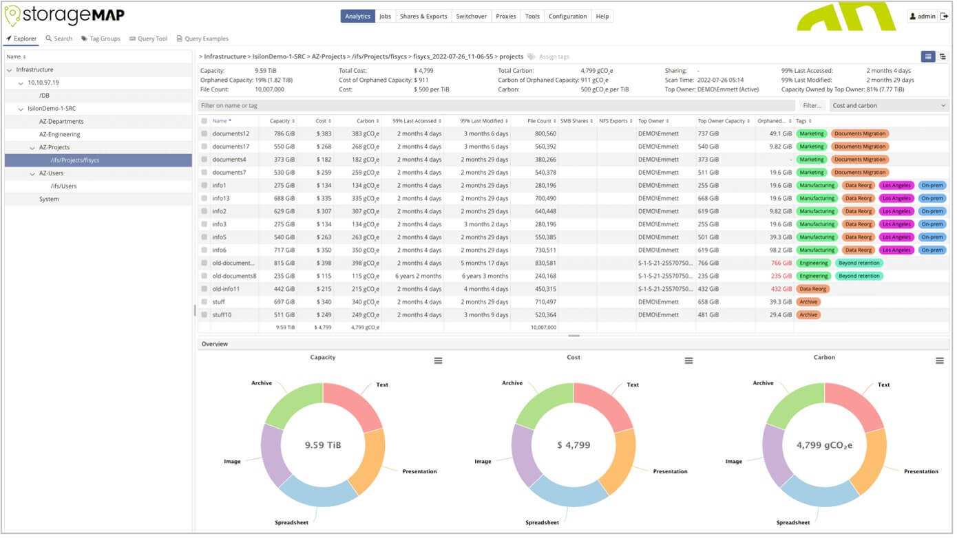 StorageMap - Screen 1