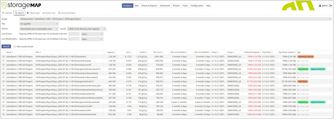 StorageMap - Screen 3