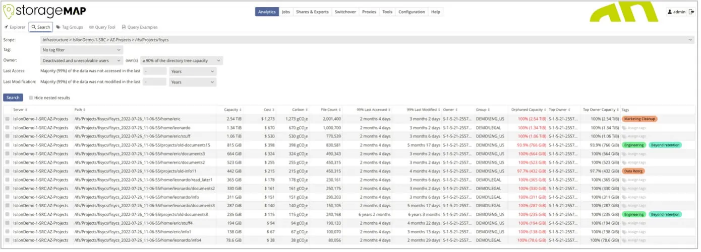 StorageMap - Screen 3