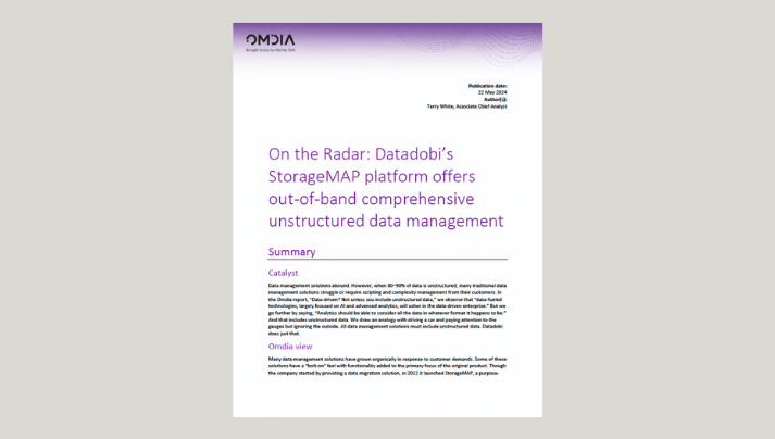 On the Radar: Datadobi’s StorageMAP Platform Offers Out-of-Band Comprehensive Unstructured Data Management